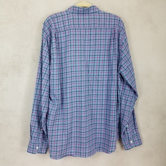 NEW Bonobos Men's XL Slim Fit Long Sleeve Button Up Plaid Shirt Blue - Picture 4 of 11